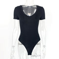 Bodysuit Spring Summer Women Clothing Short Sleeve V Neck Sexy Tight Bodysuit Bella Mia
