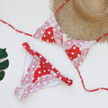Retro Polka Dot Lace Strap Three Point Bikini Sexy Backless Split Swimsuit Bella Mia
