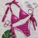 Sexy Bikini Crystal Diamond Three Piece Split Swimsuit Beach Shiny Women Swimsuit Bella Mia