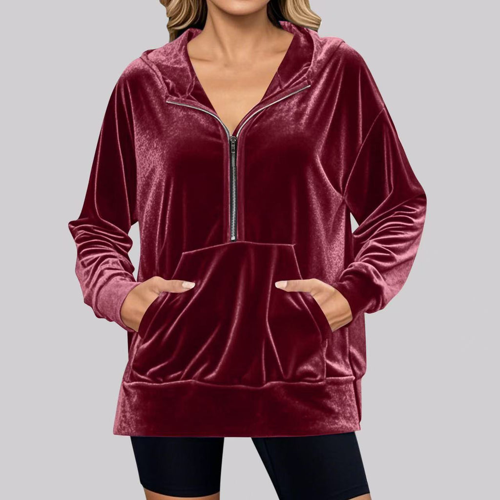 Autumn Winter Casual Loose Comfortable Velvet Elegant Long Sleeve Easy Matching Coat Women Bella Mia