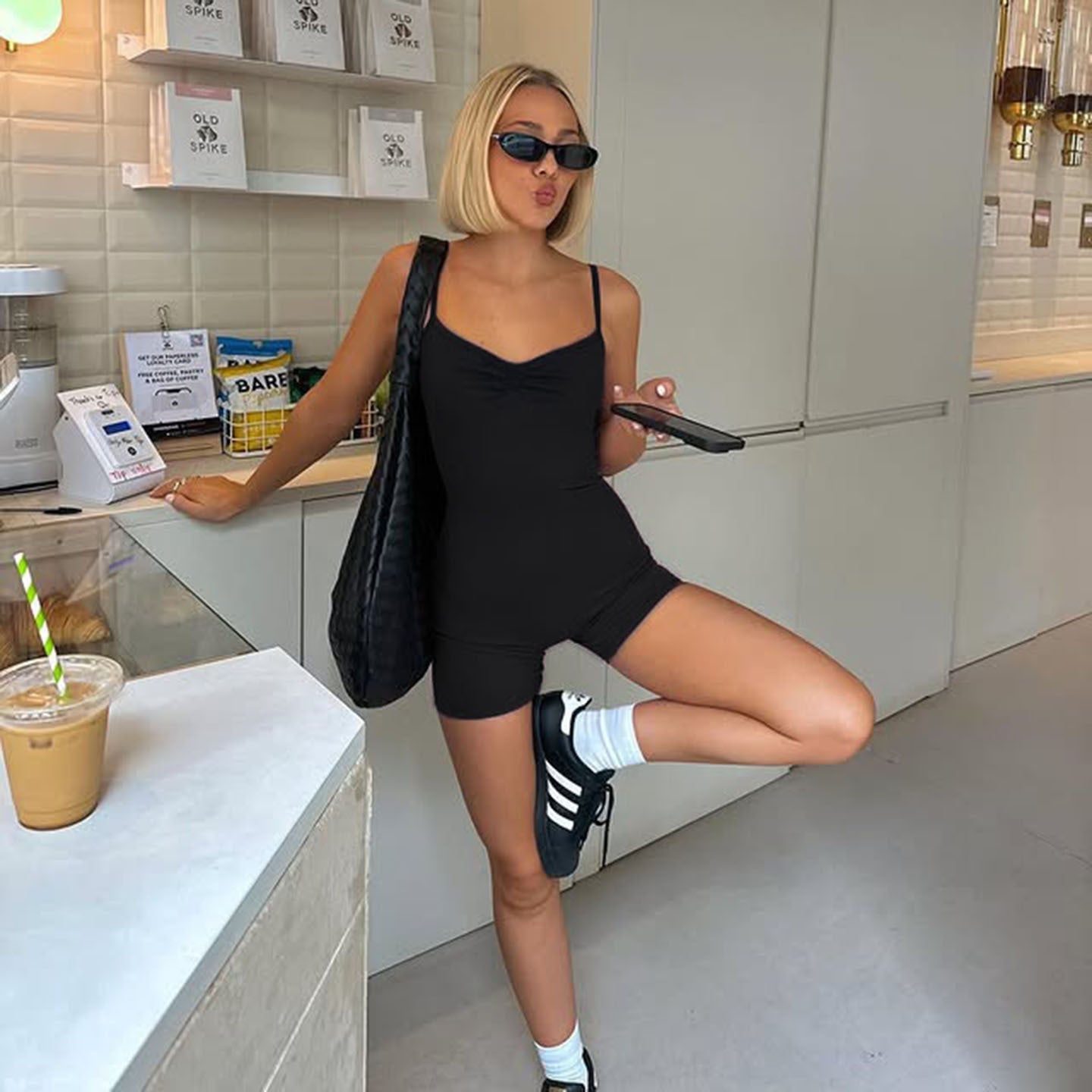 Summer Women Street Sports Solid Color Romper Corset Yoga Fitness Casual Jumpsuit Bella Mia