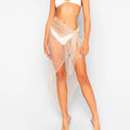 Spring Summer Women Clothing Sexy Beaded Rhinestone Strap Mesh Skirt Bella Mia
