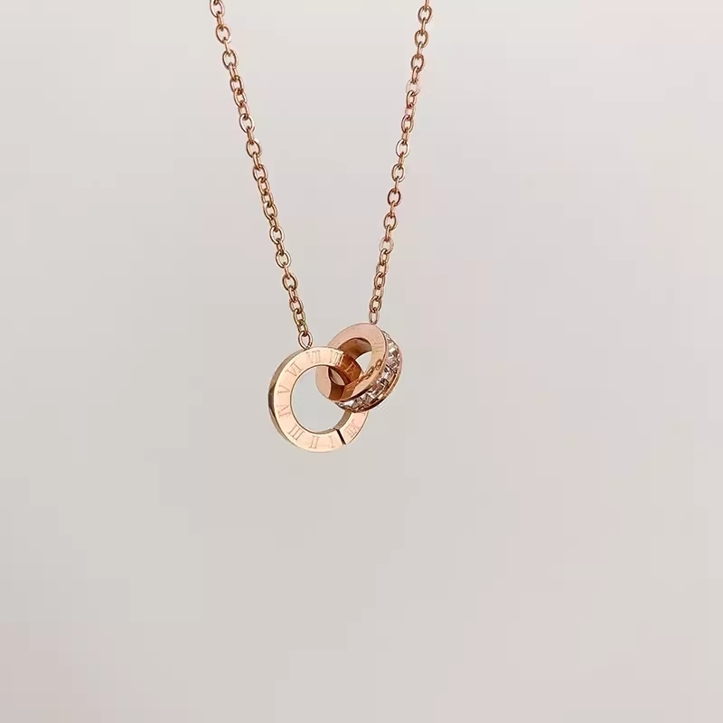 Fashion Ring Buckle Titanium Steel No Fading Girls Necklace Luxlife Brands