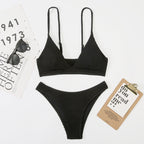 Split Wave Pattern Women Bikini Mesh Women Printed Brazilian Sexy Swimsuit Bella Mia