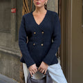 Minimalist Wool Long Sleeve Vest Sweater Women Clothing Autumn Winter Bella Mia