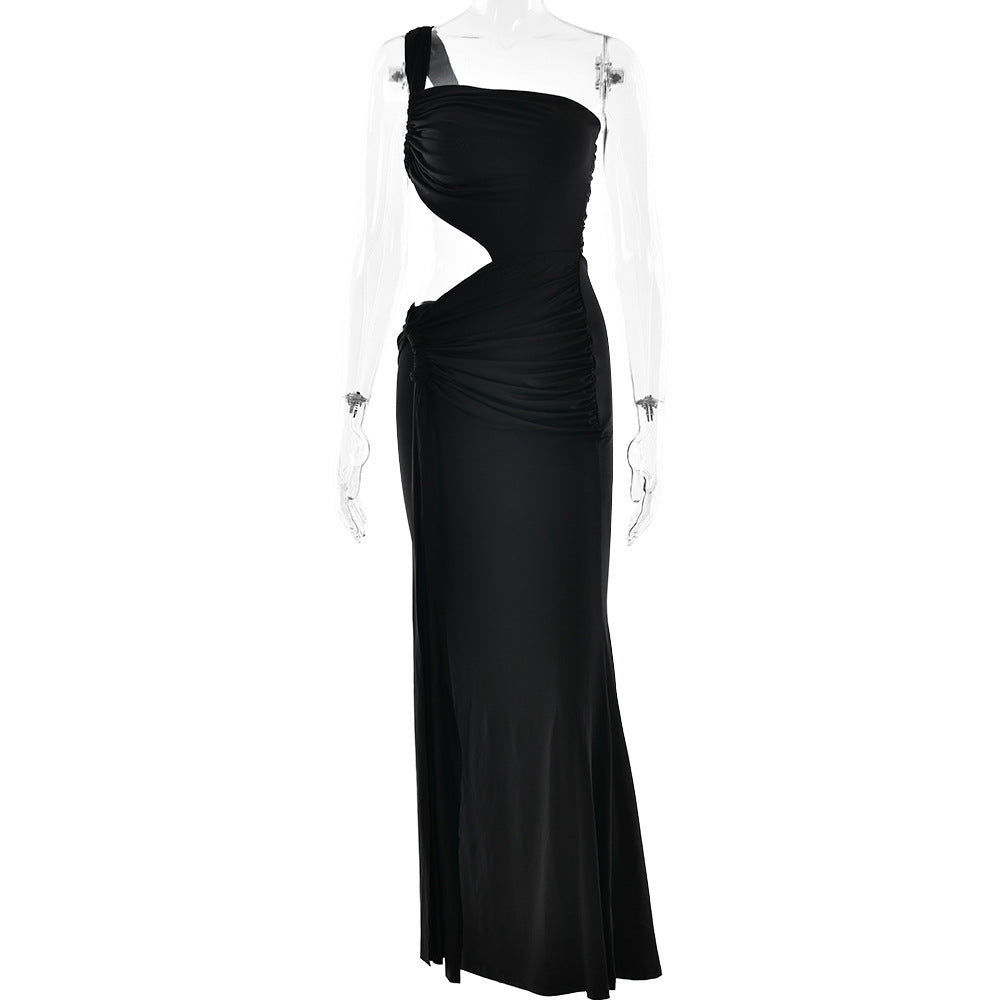 Summer Sexy One Shoulder Backless Tube Top Dress Arrival Women Pleated Dress Bella Mia
