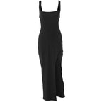 Summer Slim Fit Elegance Sleeveless Split Backless Sling Sheath Women Clothing Dress Bella Mia