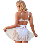 Swimsuit Solid Color Lace-up Swimwear Women Bikini Sexy Bikini Bella Mia