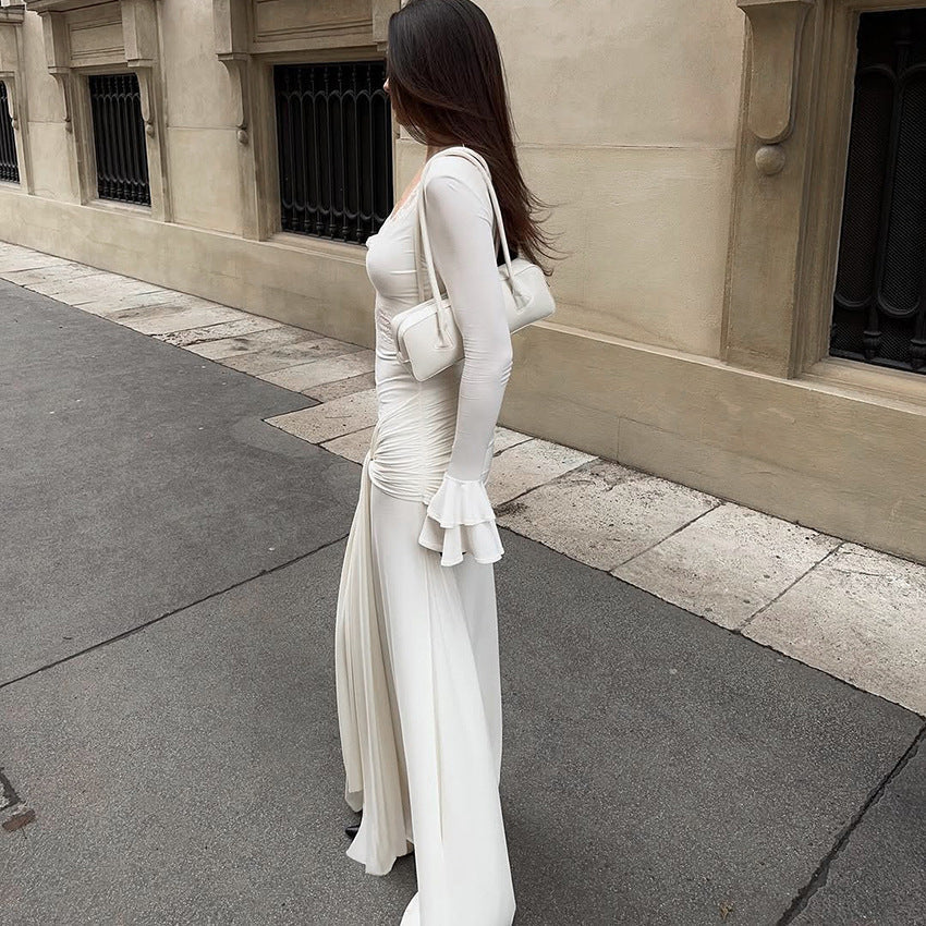 Spring Women Elegant Dress Elegant Design Sexy Lace Stitching Slim Fit Maxi Dress Bella Mia