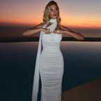 Spring Summer off Neck Sleeveless Dress Women Fashionable All Match Sexy Tight Backless Dress Bella Mia