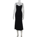 Sequin Stitching Tube Top Cinched Waist Sexy Light Luxury Cocktail Evening Dress Fishtail Sheath Cami Dress Bella Mia