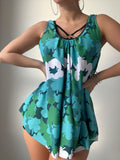 Ladies Floral Print Swimsuit Bikini Two Piece Set Bella Mia