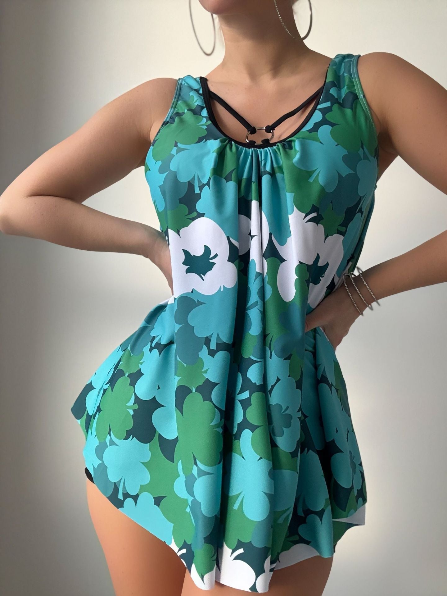 Ladies Floral Print Swimsuit Bikini Two Piece Set Bella Mia