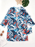 Sexy Mesh Three Piece Printed High Waist Bikini Conservative Swimwear Women Split Swimsuit Bella Mia