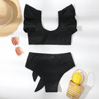 New One-Piece Swimsuit Bikini Flounce Sexy Swimwear Printed Swimsuit Sexy Bikini Bella Mia