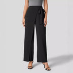 Workwear Women Work Pant Casual Texture Wide Leg Professional Trousers Belt Pants Bella Mia
