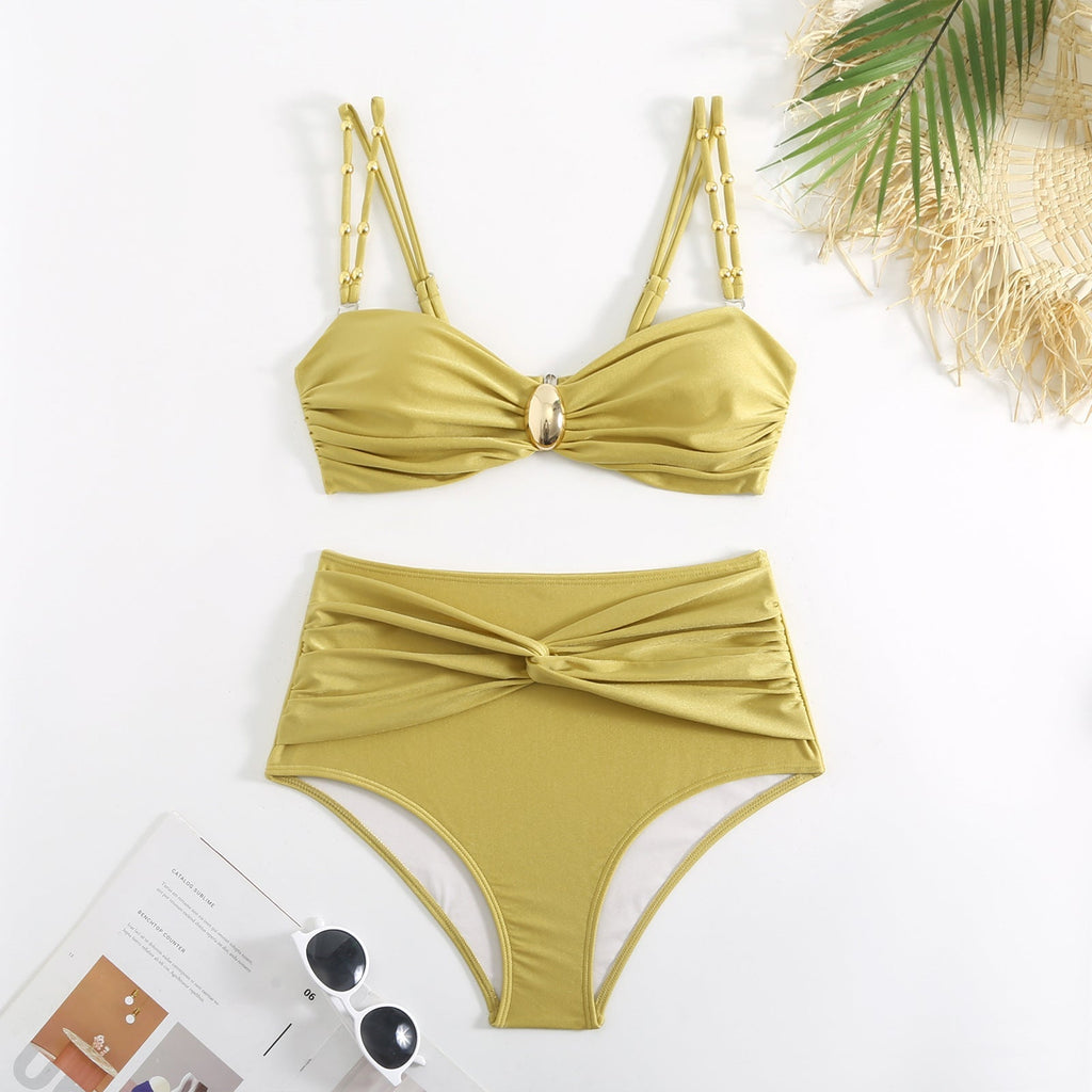 Split Three Piece Bikini Swimsuit Women Slimming Swimsuit Outfit Nylon Skirt Bella Mia
