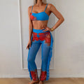 Printed Three Piece Sets Swimsuit Women Beach Trousers Sexy Bikini Spring Swimsuit Bella Mia