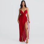 Women Clothing Autumn Sexy Mesh Lace Tube Top Lacen Up Dress Women Bella Mia