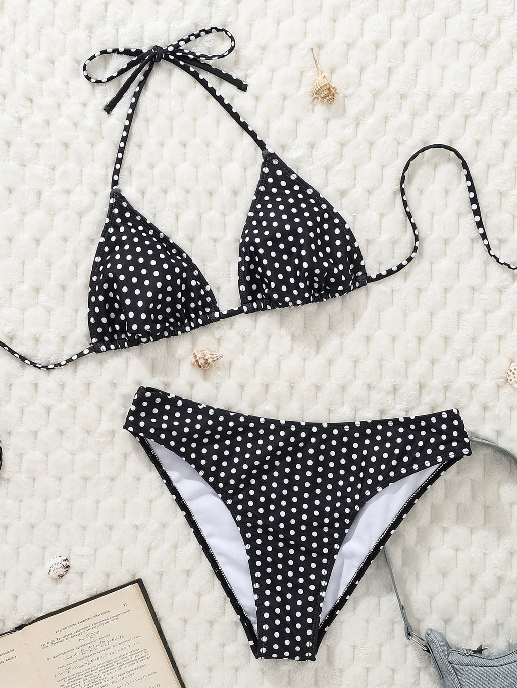 Bikini Polka Dot Printed Sexy Strap Split Swimsuit Spring Vacation Bikini