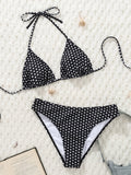 Bikini Polka Dot Printed Sexy Strap Split Swimsuit Spring Vacation Bikini
