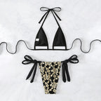 Swimwear Women Lace up Halterneck Split Bikini Three Point Sexy Beach Swimsuit Bella Mia