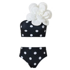Floral Print One Piece Swimsuit Women Retro Belly Covering Chiffon Dress Swimsuit Bella Mia