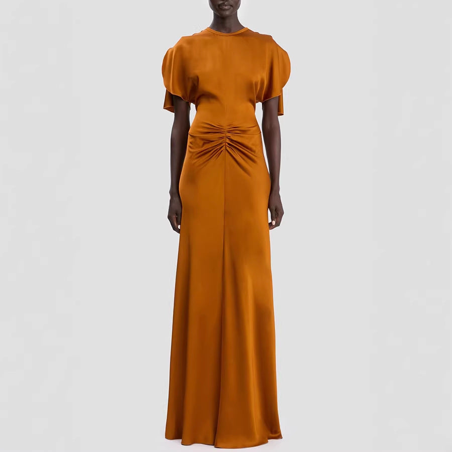 Running Environment Spring Summer Satin Lace-up Sleeveless Dress Casual Vacation Women Dress Bella Mia