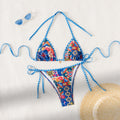 Bikini Printing Lace up Embellished Sexy Bikini Swimsuit Swimwear Women Bella Mia
