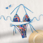 Bikini Printing Lace up Embellished Sexy Bikini Swimsuit Swimwear Women Bella Mia