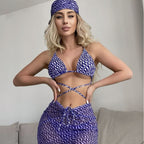 Drawstring Strap Sexy Three Piece Set Swimsuit Bikini Strap Bella Mia