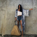 Sun-Protective Clothing Lace Printing Cardigan Long Sleeve Beach Vacation Bikini Outwear Blouse Women Bella Mia