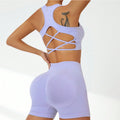 Shockproof Push up Beauty Back Yoga Clothes Peach Hip Shorts Seamless Workout Exercise Outfit Training Wear Women Bella Mia