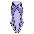 Summer Women Clothing Color Contrast Patchwork T-shirt Sexy Mesh See-through Slim Fit Bodysuit for Women Bella Mia