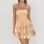 Summer Women Clothing Dress Sleeveless Tube Top Strapless Sexy Slim Fit Short Dress Bella Mia