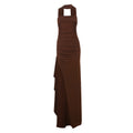 Women Clothing Summer Elegant Sexy Scarf Collar Slim Fit Slit Backless Dress Tube Top Dress Bella Mia