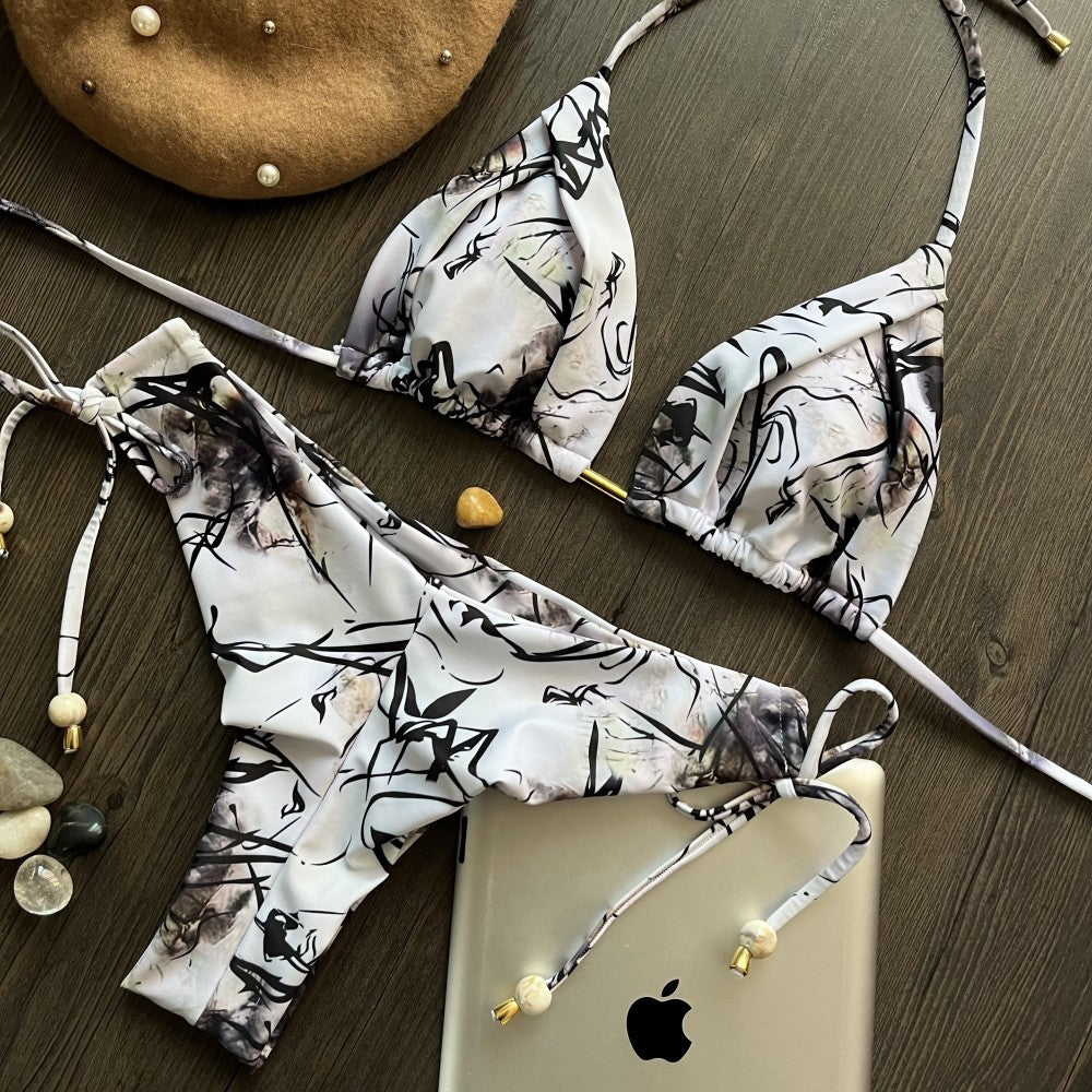 Swimsuit Printed Split Bikini Ethnic Sexy Swimsuit