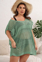 Beach Vacation Overclothes Women Clothes Hollow Out Cutout Woven Dress Loose Beach Cover Up Bella Mia
