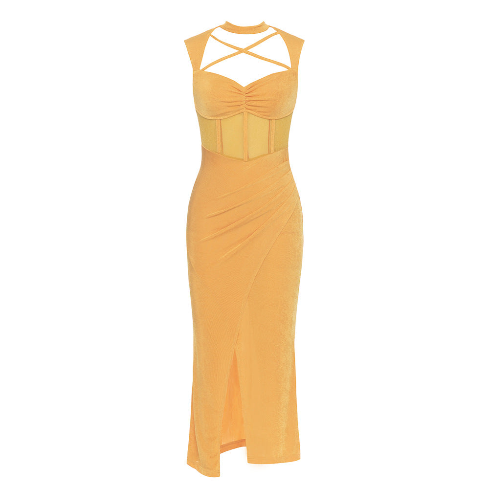 Dress Summer Simple Sexy Sling Irregular Asymmetric Slim Fit Party Maxi Dress Bella Mia