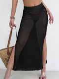 Women Beach Dress Women Clothing Hollow Out Cutout Woven Bikini Overskirt Sexy Skirt Bella Mia