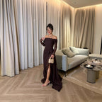 Spring Summer Women Clothing Tube Top Stitching Lace Long Sleeve Big Hem Elegance Retro Dress Bella Mia