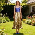 Sequined Dress Spring High Grade All-Match Waist Slimming Solid Skirt Bella Mia