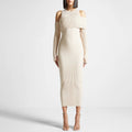 Autumn Elegant Slim Fit Slimming Patchwork Dress Socialite Knitted Dress for Women Bella Mia