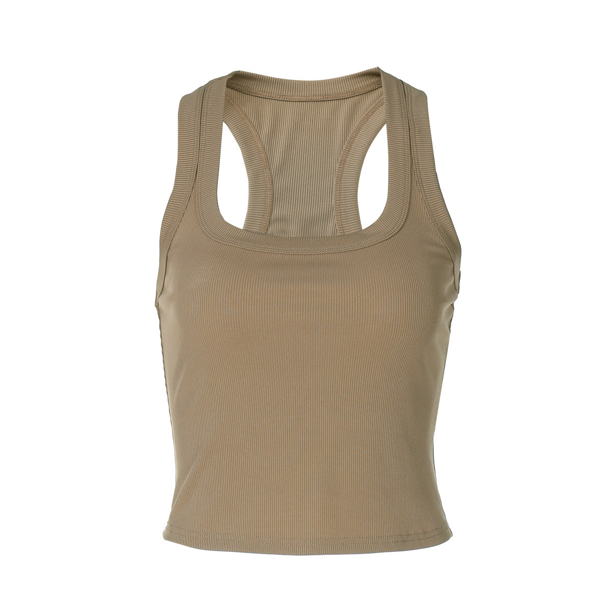 Women Clothing Summer Sexy U Collar Solid Color Slim Fit I Shape Cropped Vest for Women Bella Mia