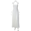 Women Clothing Summer Sexy Backless Zipper Elegant High Grade Halter Dress