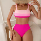 Swimsuit Women Strap Color Matching Bikini High Waist Swimwear Swimsuit Bella Mia