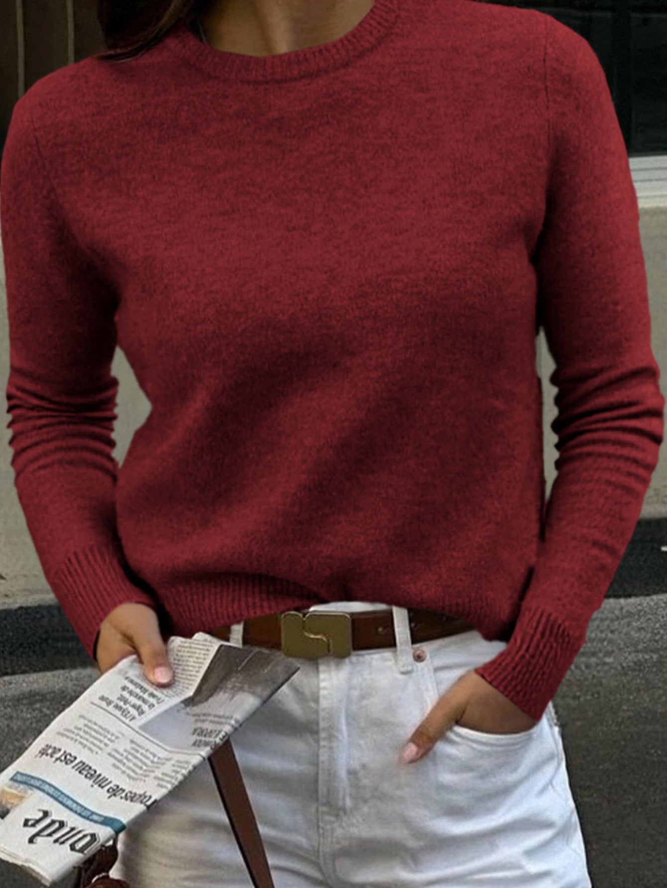 Casual- Woolen Long Sleeved Bottoming Shirt Sweaters Women Clothing Autumn Winter Bella Mia