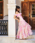 Seaside Vacation Cami Dress Yarn French Ruffled Beach Dress Atmosphere Maxi Dress Elegant Bella Mia