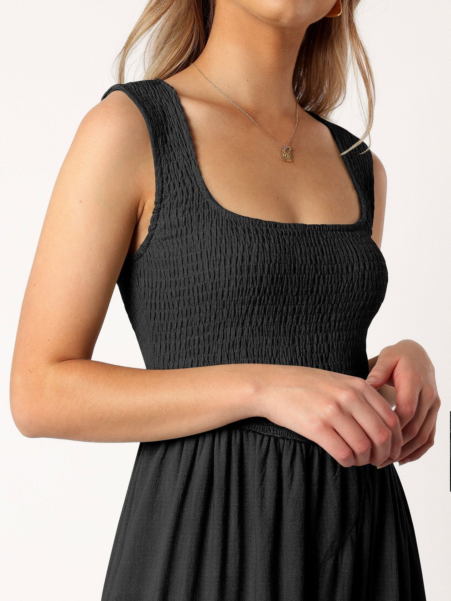 French Dress High Grade Elegant Women Spring Summer Sexy Backless U Neck Sleeveless Dress Bella Mia