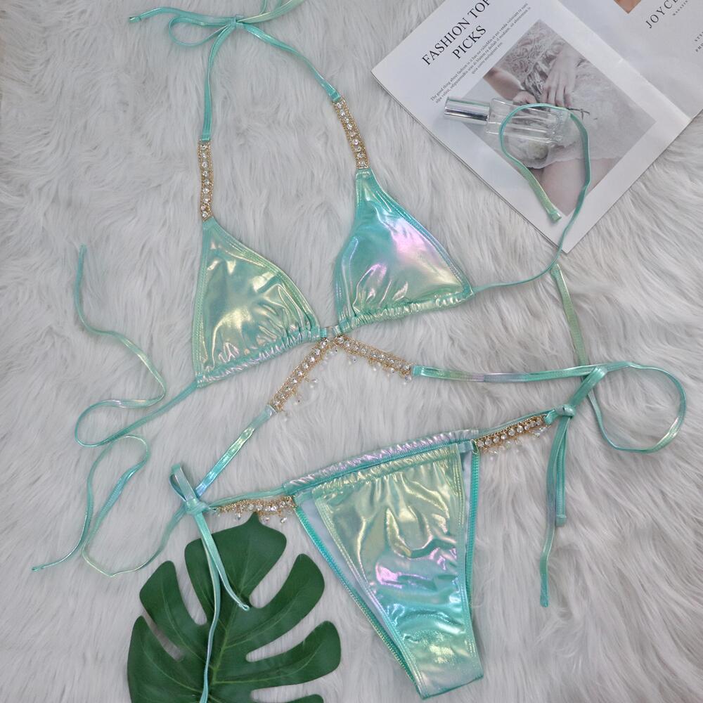 Crystal Diamond Bikini Sexy Bronzing Strap Women Split Swimsuit Swimsuit Bella Mia